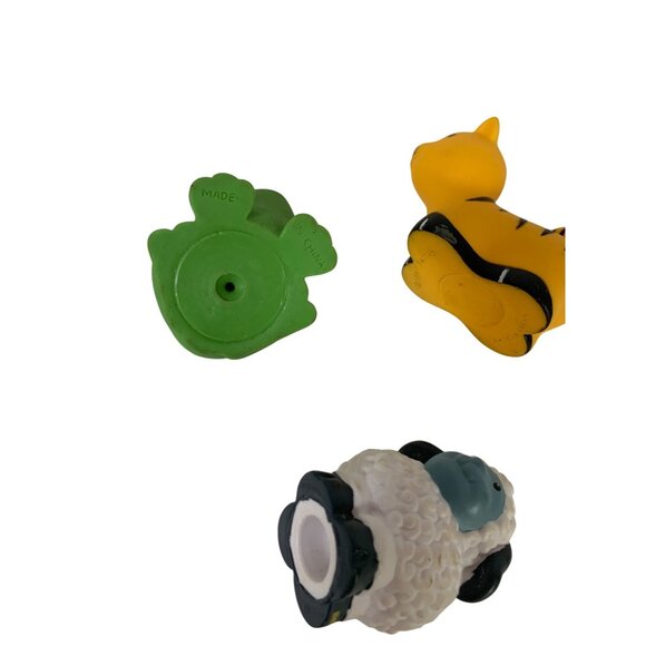 Lot of 3 Play Toy Pretend animals Farm Frog Lamb Tiger plastic Figures - Picture 5 of 5